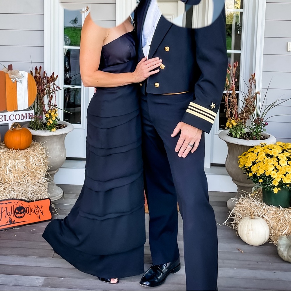 MAX AND CLEO BY BCBGMAXAZRIA BLACK CHIFFON GOWN SIZE 4